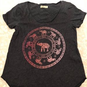 Hollister Elephant print tee